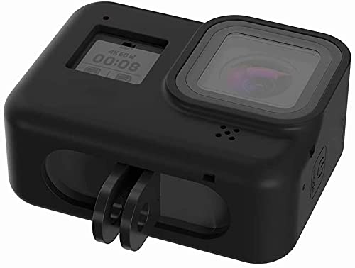 LINGHUANG Nueva Funda de Silicona Suave para Gopro Hero 8 Funda Protectora de Silicona Cubierta Completa para Gopro Hero 8 Accesorio de cámara de acción (Negro)