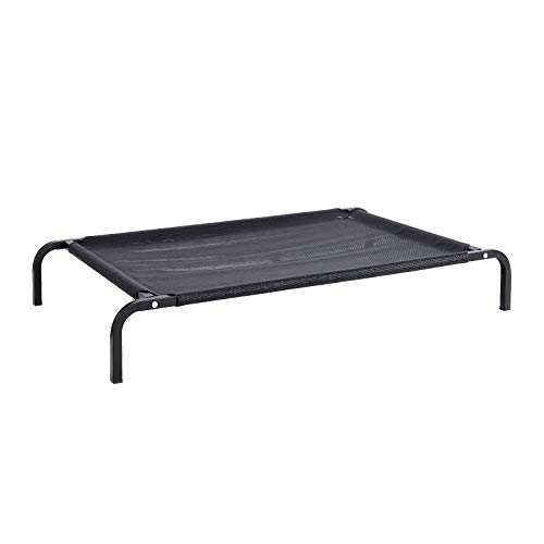 lionto by dibea Cama para perros outdoor cama para perros elevada cama para mascotas (M) 106x62 cm negro