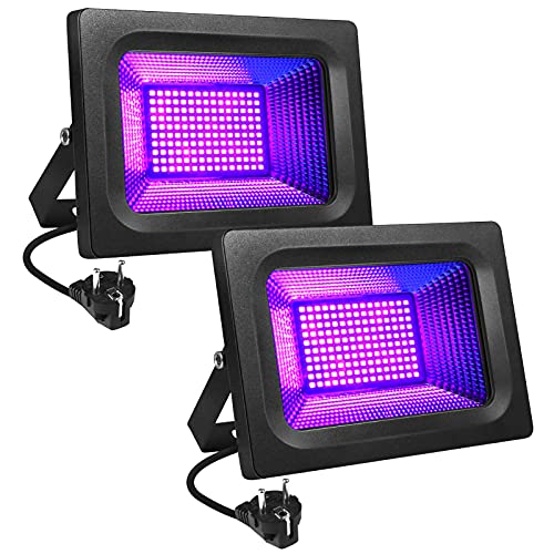 LITAKE UV LED Luz Negra, 30W Violeta Foco UV Ultravioleta, IP65 Impermeable Blacklights 395-400nm UV Led Luz de Inundación para Halloween, Acuario, Fiesta, Pintura Fluorescente, Bar