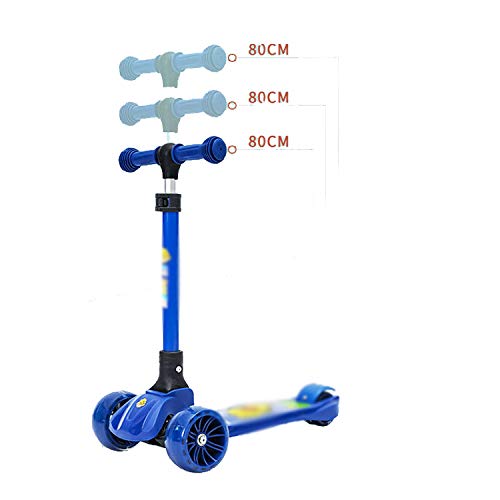 LITIAN Cuatro Ruedas de elevación Plegable Moto Scooter de Cuatro Ruedas Flash Scooter (Plegable) Sapphire Blue