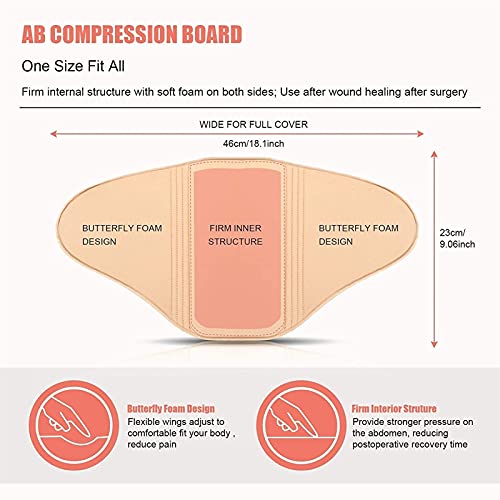 LIZHE AB Board Post Cirugía Tablero de compresión Froma de la Piel Espuma de lipo Pizarra Abdominal Tabla Abdominal Tabla de compresión Abdominal Tablero posparto Recuperación