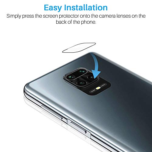 LK 6 Pack Protector de Pantalla Compatible con Xiaomi Redmi Note 9S / Redmi Note 9 Pro,Contiene 3 Pack Cristal Vidrio Templado y 3 Pack Protector de Lente de cámara, Doble Protección