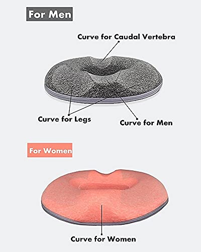 LLC Cojines De Asiento Cómodos Antiescaras Cojines De Asiento Ergonómicos De Espuma Viscoelástica Cojín De Silla De Oficina Transpirable para Aliviar El Dolor Cojín De Coxis,Women's Cyan