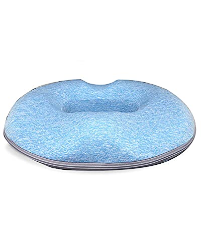 LLC Cojines De Asiento Cómodos Antiescaras Cojines De Asiento Ergonómicos De Espuma Viscoelástica Cojín De Silla De Oficina Transpirable para Aliviar El Dolor Cojín De Coxis,Women's Cyan