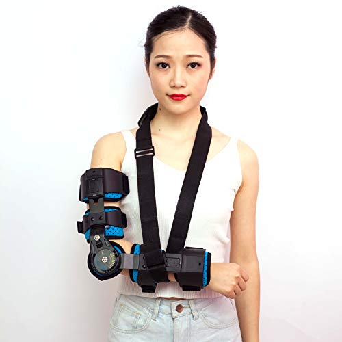 LLDY Órtesis de Codo ROM Brace Fijación de la articulación del Codo Órtesis Corrección del límite Órtesis Protector de fracturas,Left