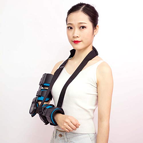 LLDY Órtesis de Codo ROM Brace Fijación de la articulación del Codo Órtesis Corrección del límite Órtesis Protector de fracturas,Left