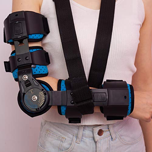 LLDY Órtesis de Codo ROM Brace Fijación de la articulación del Codo Órtesis Corrección del límite Órtesis Protector de fracturas,Left