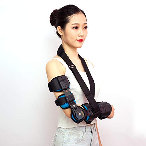 LLDY Órtesis de Codo ROM Brace Fijación de la articulación del Codo Órtesis Corrección del límite Órtesis Protector de fracturas,Left