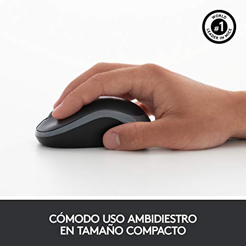 Logitech MK270 Combo Teclado y Ratón inalámbrico para Windows, Conexión 2,4 GHz, Ratón Inalámbrico Compacto, 8 Teclas de Acceso Directo, Batería 2 Años, PC/Portable, QWERTY, Negro