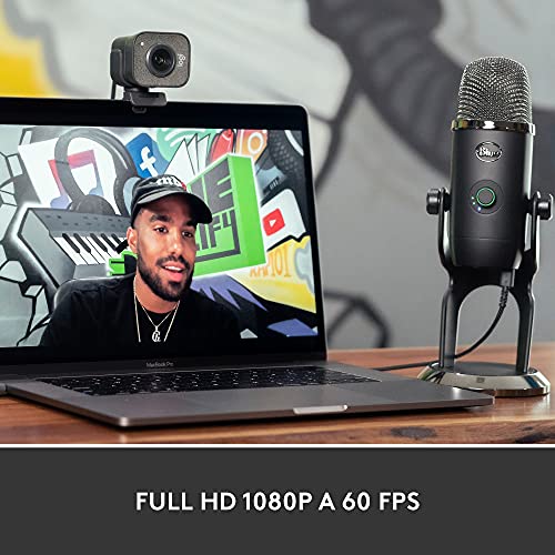 Logitech StreamCam, Cámara Web con USB-C para Streaming de vídeo y creación de Contenido, Vídeo Vertical Full HD 1080p a 60 fps, Versatilidad demontaje, para Youtube, Gaming Twitch, PC/Mac, Negro