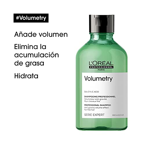L’Oréal Professionnel | Champú Voluminizador para un mayor volumen con textura añadida, Volumetry , SERIE EXPERT, 300 ml