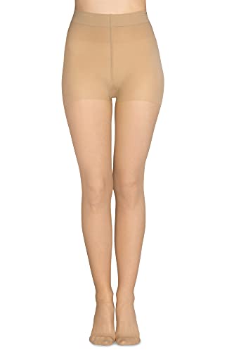 LORES Medias anti-varicosas Relajantes para mujer Pantyhose Light Legs 70 DEN Graded Compresión Medica, Visone, XL
