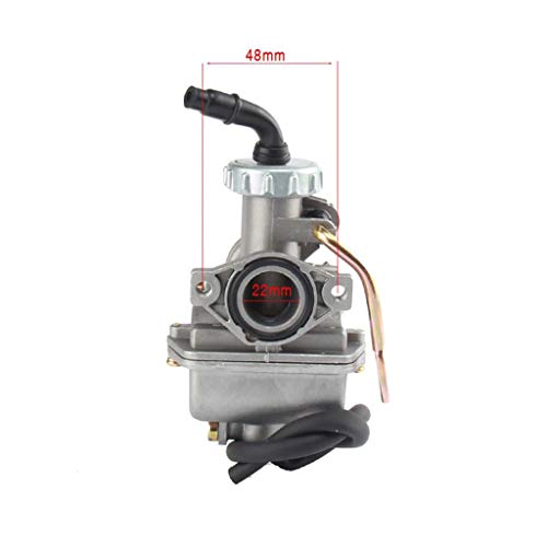 love lamp Carburador Aluminio Carb 22mm PZ22 carburador Compatible con Taotao SSR Orion 70cc 90cc 100cc 110cc 125cc Compatible con la Bicicleta de Tierra ATV Quad 4 Wheeler Go Karts Engine