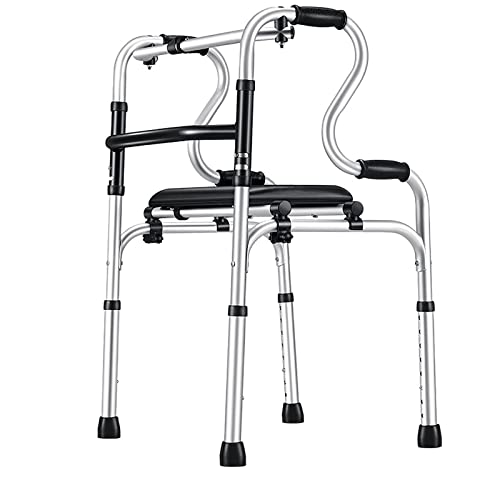 Lqdp Andador Andadores para Ancianos Andador con Andador con Asiento Plegable, Ligero y Compacto para Adolescentes con Necesidades Especiales para Adultos, Ligero y Resistente
