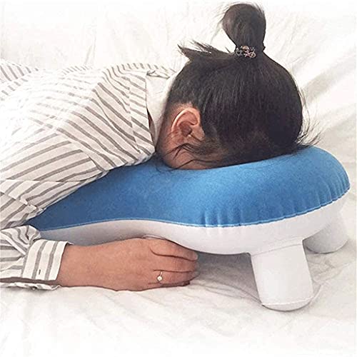 LSWKG Almohada Boca Abajo para Post Vitrectomía,Cojín Inflable para Dormir Retina Almohada para Acostarse Almohada De Apoyo para La Cabeza Y Los Hombros para Pacientes con Desprendimiento De Retina