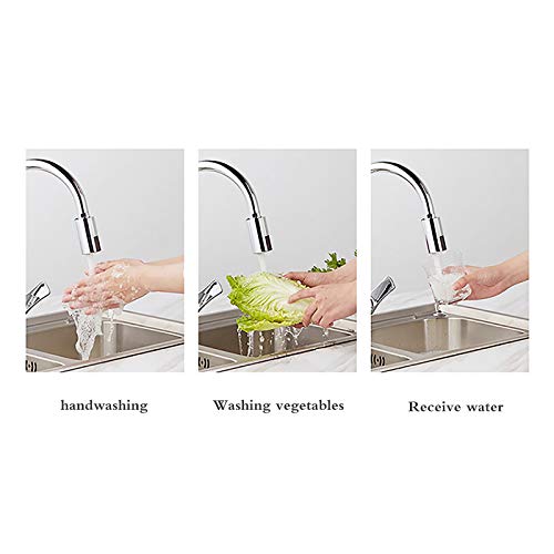 LTXDJ Grifo inteligente, sin contacto, adaptador con sensor de movimiento, ahorro de agua, grifo para baño, cocina, adecuado para 22 – 24 mm