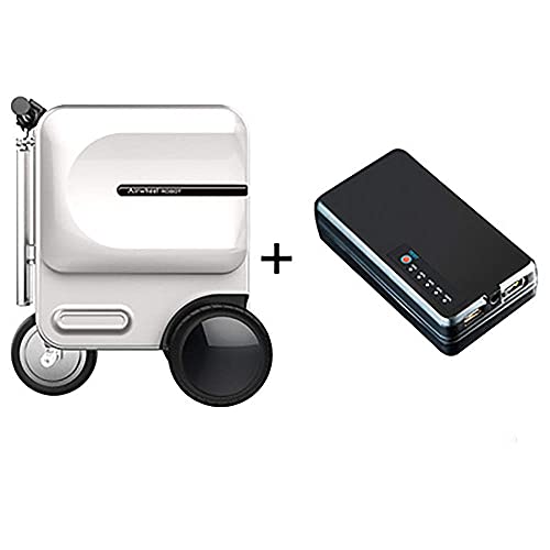 Luggage Suitcase A Key To Expand The Folding Electric Scooter Collapsible Portable Luggage Trolley Suitcase Intelligent 29.3L Easy To Carry (Color : White Size : 48.9×36.5×58CM)