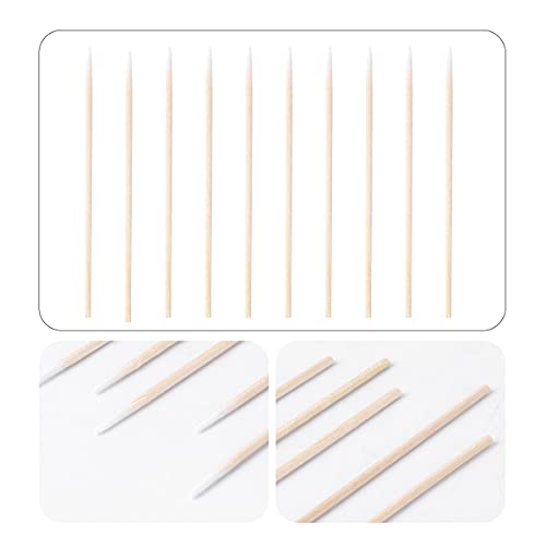 Lurrose Palillo Principal Puntiagudo del Maquillaje de Algodón para Limpiar la Herramienta Cosmética 400pcs