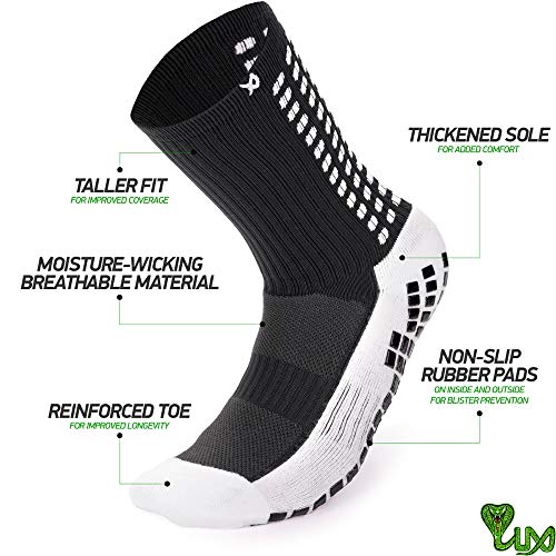 LUX Antideslizante Calcetines De Fútbol, Non Slip calcetines de deporte, almohadillas de goma, Trusox/tocksox Style, Top Calidad