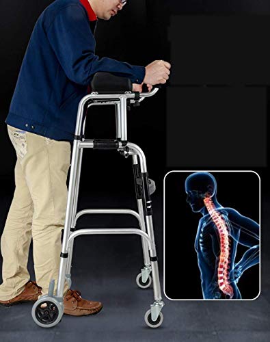 LXDDJZXQ Walker, Marco Plegable para Caminar con Almohadilla de Apoyo para Brazo, Andador de Ancianos, caminadores de aleación de Aluminio para Personas Mayores, Personas con discapacidad