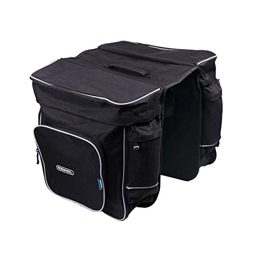 LXY Porta-Bicicletas Bolsa 30L Parrilla de Equipaje de la Bici del Tronco Asiento de atrás Pannier Dos Dobles Bolsas de Aire Libre Ciclismo Silla Alma 1 (Color : Blue White)