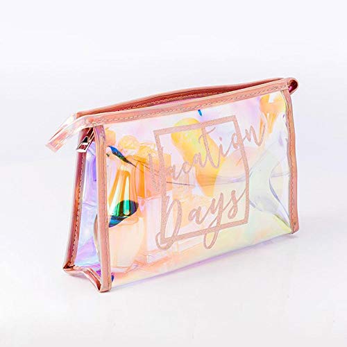 LYX Bolsa de Almacenamiento de Maquillaje Transparente de Colores Bolsa de cosméticos Impermeable a Prueba de Agua Bolsa de Lavado láser de Jalea de corazón de Gran Capacidad portátil Simple
