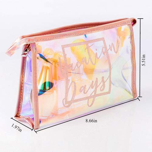 LYX Bolsa de Almacenamiento de Maquillaje Transparente de Colores Bolsa de cosméticos Impermeable a Prueba de Agua Bolsa de Lavado láser de Jalea de corazón de Gran Capacidad portátil Simple