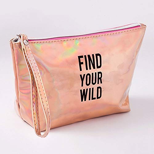 LYX Bolsa de Viaje Cuadrada para Mujer PU Maquillaje Bolsa de cosméticos a Prueba de Agua Bolsa de cosméticos de Viaje portátil Bolsa de láser a Prueba de Agua Bolsa de Almacenamiento de artículos de