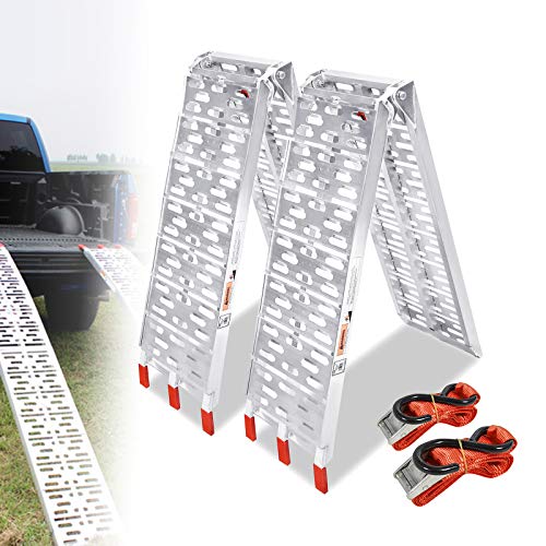 LZQ Rampas de carga plegables de aluminio, 2 unidades con una capacidad de carga de 340 kg, el par 680 kg, tipo A
