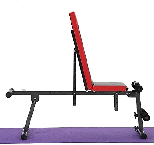 LZZB Home Silla de ejerciciospara Abdominales Banco depesasplano Ajustable de 90 °, bancopara Sentarse, Banco depesasplegable, Banco depesaspara Entrenamiento ajustablepara Ejercicios de