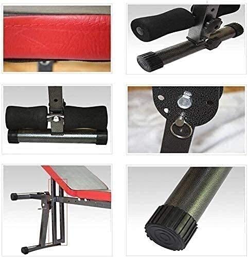 LZZB Home Silla de ejerciciospara Abdominales Banco depesasplano Ajustable de 90 °, bancopara Sentarse, Banco depesasplegable, Banco depesaspara Entrenamiento ajustablepara Ejercicios de