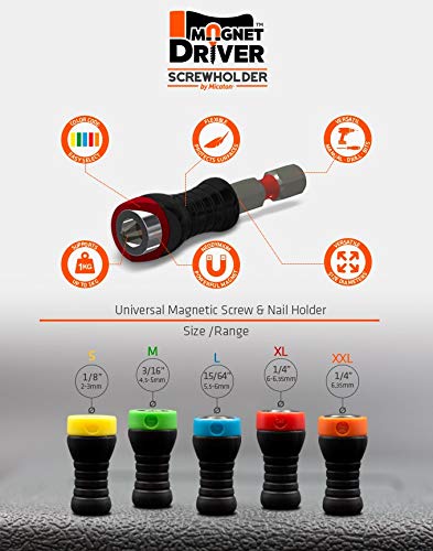 MAGNET DRIVER B50 Set de 5 Soportes Magnéticos para Puntas de Destornillador