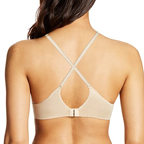 Maidenform Comfort Devotion Extra Coverage Wirefree Lift & Lace, Sujetador, Mujer, Beige (Latte Lift/Negro), 36C