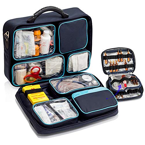 Maletín médico profesional | Asistencia domiciliaria | Compartimentos extraíbles | Gomas de sujeción para el material | Medidas 40 x 30 x 13 cm | Material de primera calidad | Diseñado en España