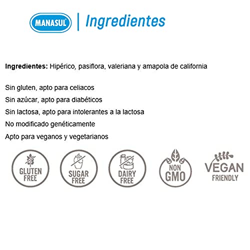 MANASUL - Infusión Relax de Hipérico, Pasiflora y Valeriana. Combate la Ansiedad y Ayuda a Dormir. Stop Stress. Caja de 25 Bolsitas