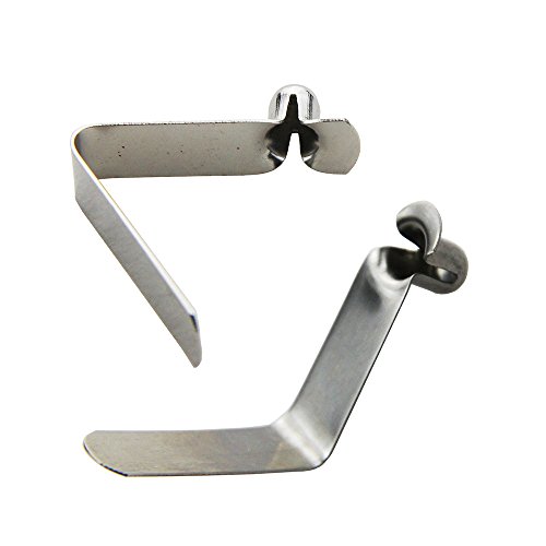 Mangobuy 50 Piezas Clip de Resorte Acero Inoxidable 5 mm / 6 mm / 7.5 mm para Kayak Paddle Snap Clip de Resorte Tienda de campaña Clips de Poste Tubo de toldo Tubo telescópico (7.5MM)