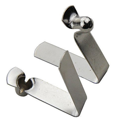 Mangobuy 50 Piezas Clip de Resorte Acero Inoxidable 5 mm / 6 mm / 7.5 mm para Kayak Paddle Snap Clip de Resorte Tienda de campaña Clips de Poste Tubo de toldo Tubo telescópico (7.5MM)