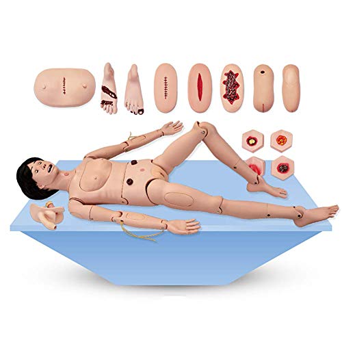 Maniquí de entrenamiento de habilidades de enfermería Maniquí médico de atención al paciente con módulos intercambiables de genitales y escaras y módulos de trauma para entrenamiento médico de enfer