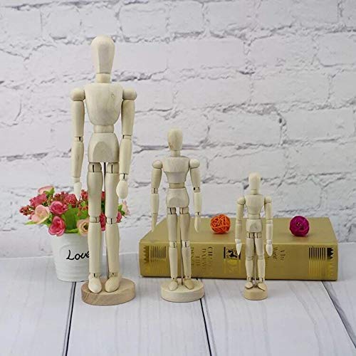Maniqui Dibujo,8 Pulgadas Maniquies Articulado en Madera Masculino Conjunto de Muñecos Maniquí para Decoración Ilustraciones Dibujo Pintura