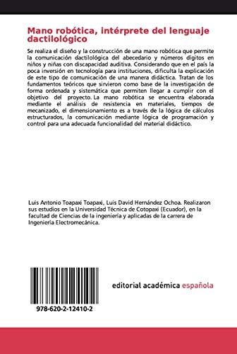 Mano robótica, intérprete del lenguaje dactilológico: Material didáctico para la comunicación dactilológica entre niñas y niños con discapacidad auditiva