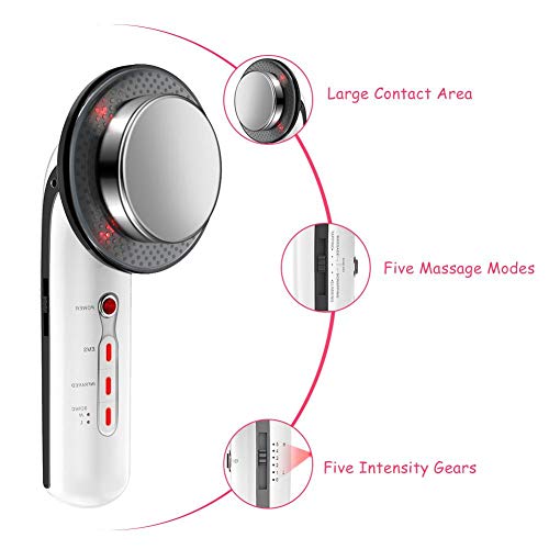 Máquina de eliminación de grasa, Cavitación de ultrasonido EMS Cuerpo masajeador adelgazante, Dispositivo infrarrojo ultrasónico, Reducción de celulitis, Ajuste de piel, Pérdida de peso(EU PLUG)