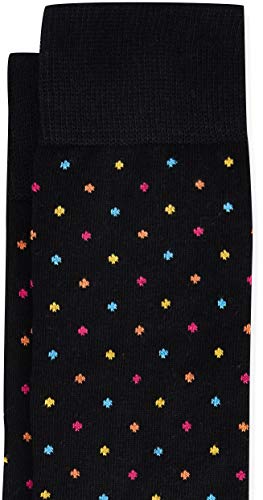 Marca Amazon - find. Calcetines por Media Pierna de Algodón Hombre, Pack de 7, Azul (Navy Stripe & Polka), 39-43.5 EU, Label: 6-9.5 UK