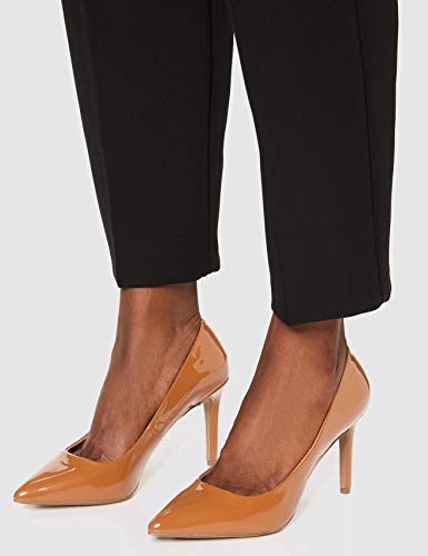 Marca Amazon - find. High Heel Point Court Zapatos de tacón con Punta Cerrada, Braun (Toffee (Nude), 37 EU