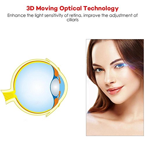 Masajeador de ojos eléctrico con tecnología óptica móvil 3D y tecnología de microcurrent EMS, función de compresión, gafas de bienestar, alivio de la fatiga, protege tus ojos (rojo)