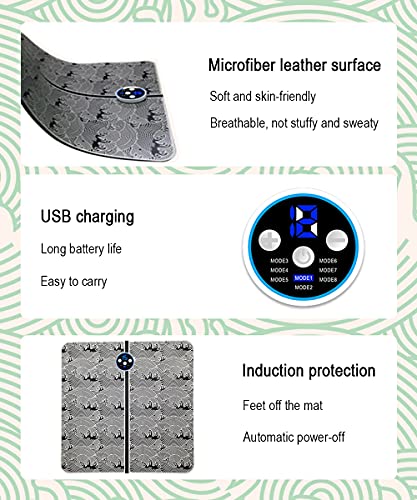 Masajeador de Pies,EMS Electroestimulador Muscular,8 Modos y 15 Niveles de Fuerza,Carga USB,Masajeador de Pies Eléctrico Portátil Plegable,Alivia el Dolor de Pies y Piernas,Relaja tus Pies