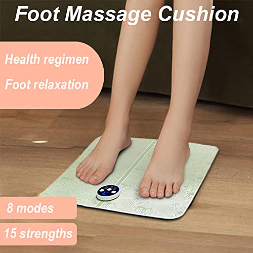 Masajeador de Pies,EMS Electroestimulador Muscular,8 Modos y 15 Niveles de Fuerza,Carga USB,Masajeador de Pies Eléctrico Portátil Plegable,Alivia el Dolor de Pies y Piernas,Relaja tus Pies