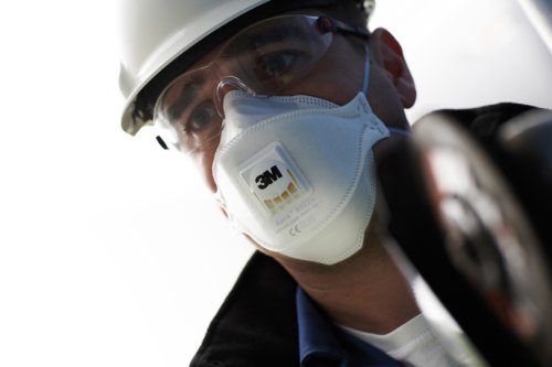 Máscara desechable de 3M 9332+ Aura con nivel de protección más alto FFP3 para máximo, 5 piezas