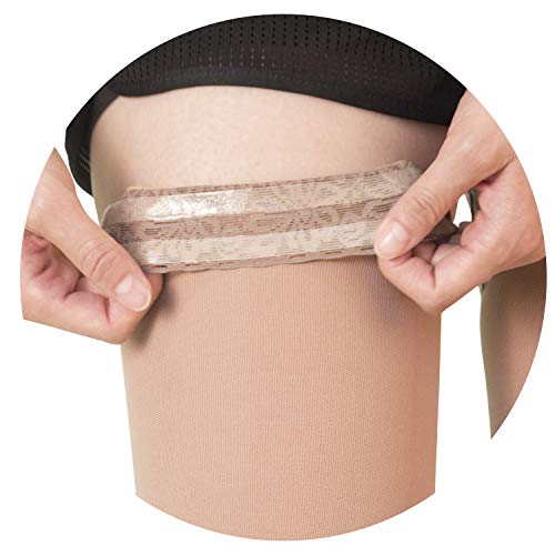 +MD + Medias de compresión antideslizantes altura del muslo 15-20 mmHg medias de soporte NudeS