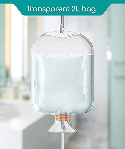 Medi Grade Kit de Enema para Uso Doméstico - Kit Limpiador Íntimo de 14 piezas - Incluye Bolsa de Drenaje de Reutilizable - Accesorios e Instrucciones y más - 100% transparente