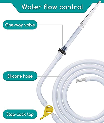 Medi Grade Kit de Enema para Uso Doméstico - Kit Limpiador Íntimo de 14 piezas - Incluye Bolsa de Drenaje de Reutilizable - Accesorios e Instrucciones y más - 100% transparente